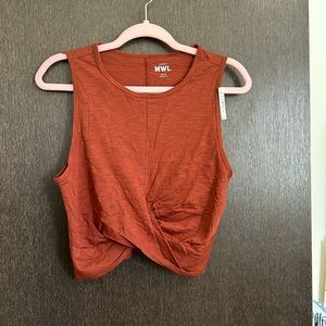 Madewell Large Burnt Orange Twist Tank